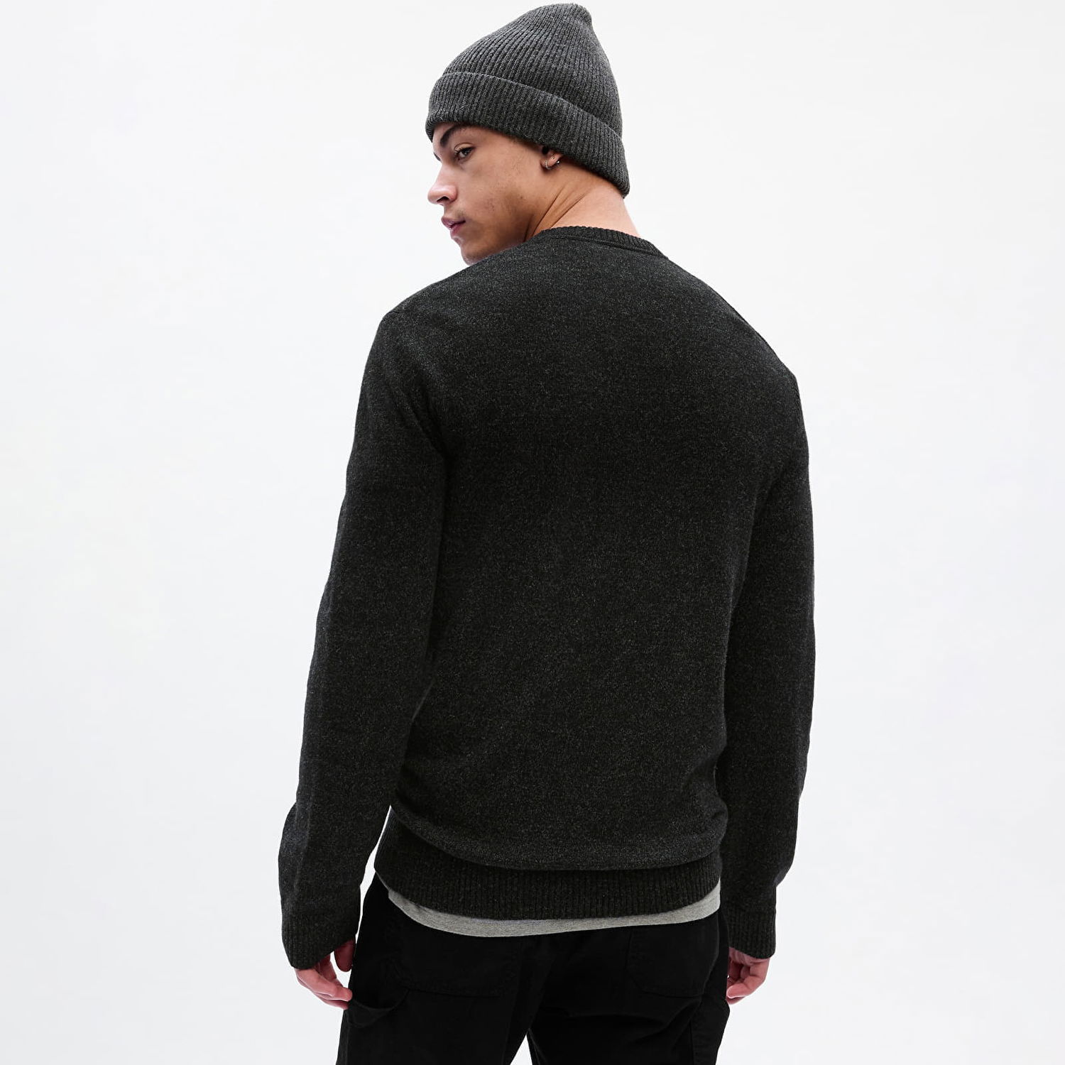 Sveter GAP Sweater Warmest Crew Charcoal S Čierna | 810794-01, 1