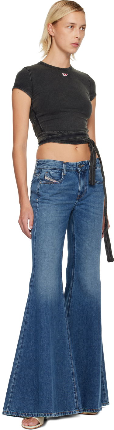 Crop Top Diesel T-Bunny-Tail-R1 Cropped Wrap T-shirt Čierna | A19520 0KIBY, 3