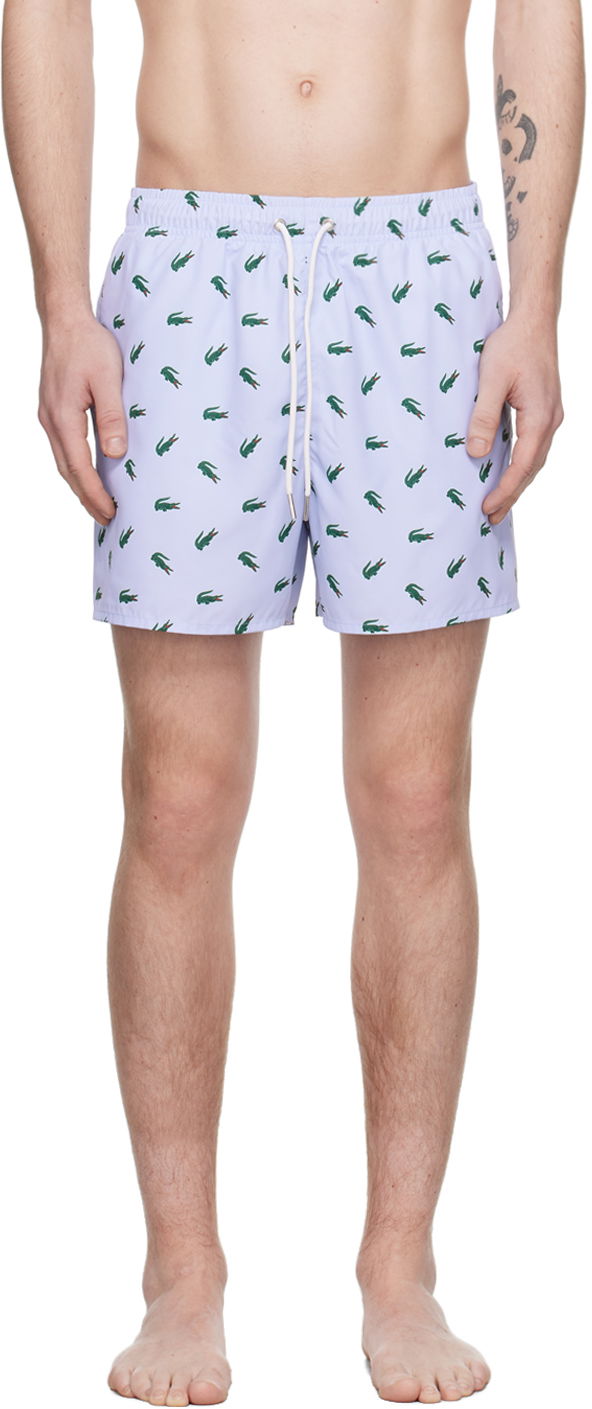 Plavky Lacoste Crocodile Swim Shorts Modrá | MH7188_T69