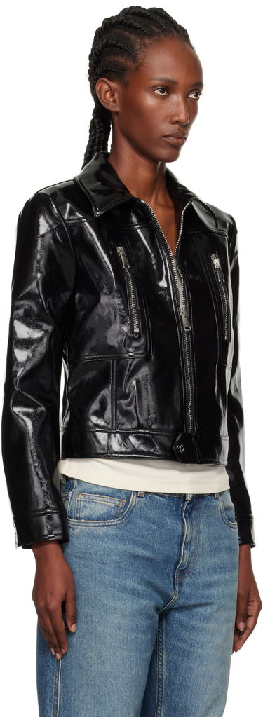 Bunda Coperni Coperni Cactus Faux-Leather Jacket Čierna | COPBL34F6054, 1