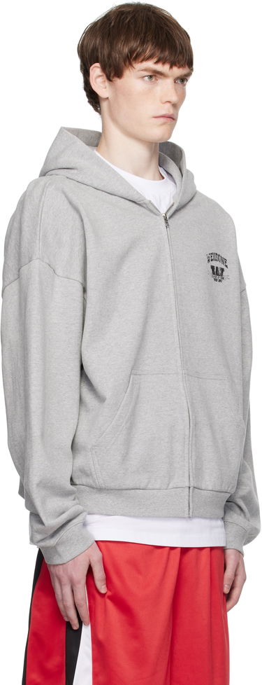 Mikina We11done We11done College Zip-Up Hoodie Šedá | WD-TJ2-25-846-U-MG, 1