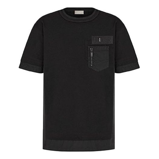 Tričko Dior Dior x Sacai Crossover Cotton Short Sleeve T-Shirt Čierna | 213J669A0554-C989