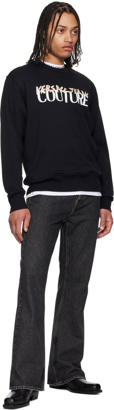 Mikina Versace Versace Jeans Couture Logo Sweatshirt Čierna | E78GAIE06_ECF00E, 3