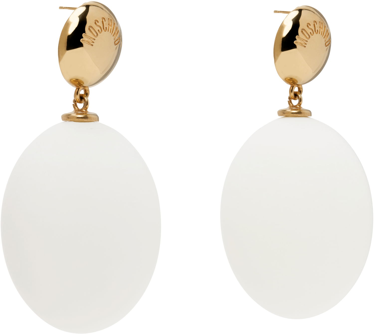 Náušnice Moschino Moschino Eggs Pendant Earrings Biela | 25171A910684341006, 1