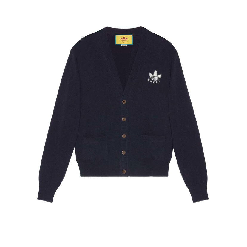 Sveter Gucci adidas x Wool Cardigan Navy Navy | ‎702135 XKCH9 4215