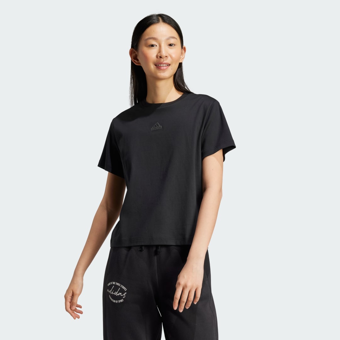 Tričko adidas Performance Signature Graphic Print T-Shirt Čierna | IY1463, 0