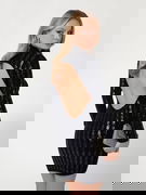 Sequin Cable Knit Bodycon Mini Dress