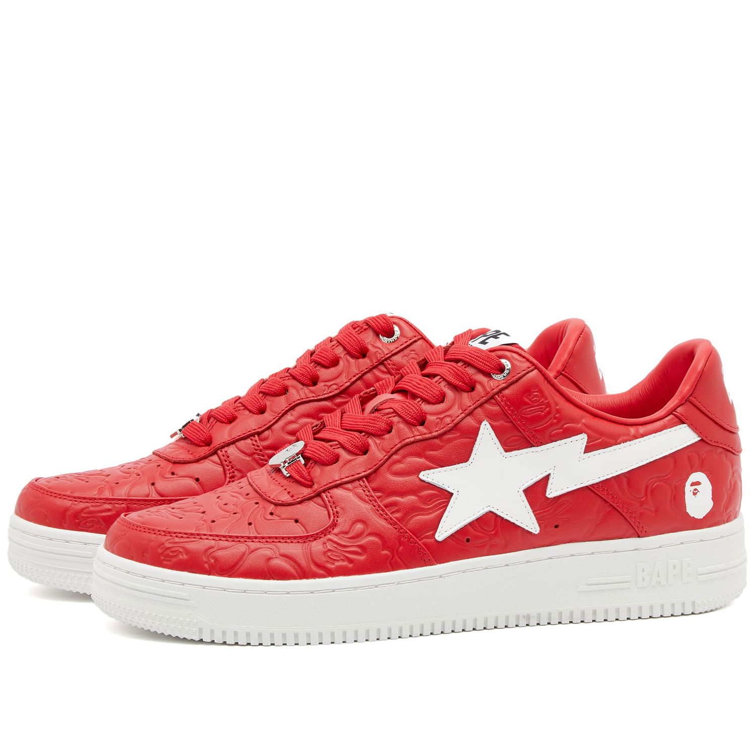 Tenisky a topánky BAPE A Bathing Ape Men's Bape Sta #3 Červená | 001FWJ801052I-RED, 0