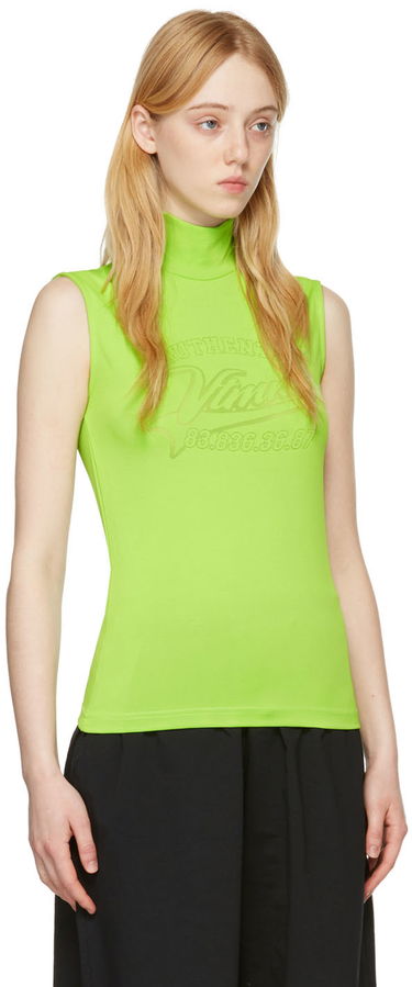 Tielko VETEMENTS VTMNTS Viscose Sleeveless Turtleneck Top Zelené | VL12TR520G, 1