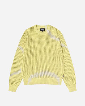Sveter Stüssy Pigment Dyed Loose Gauge Sweater Žltá | 117105-1276, 0