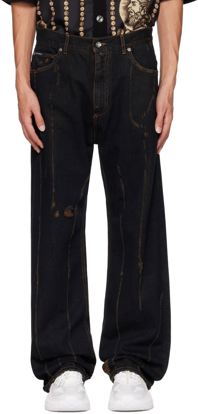 Džínsy Dolce & Gabbana Black Wide-Leg Jeans Čierna | GWVNXDG8JF0