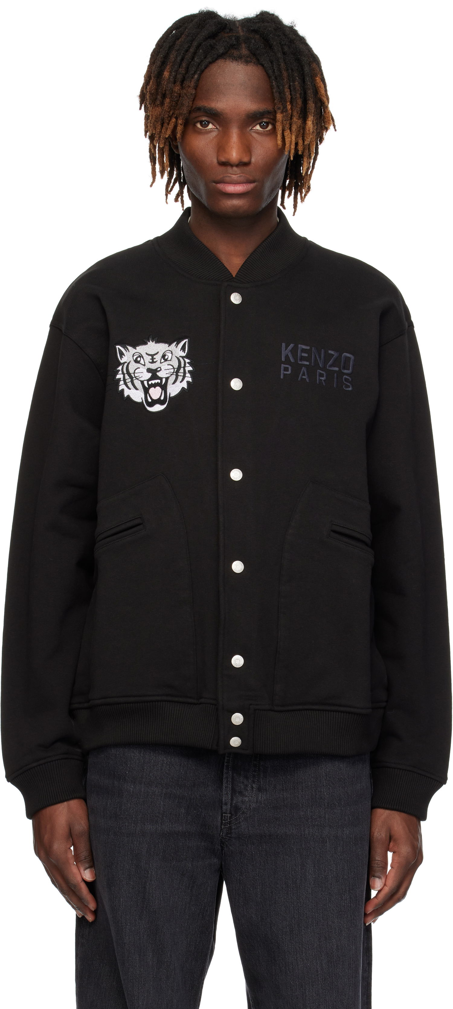 Bomber bunda KENZO Kenzo Paris 'Happy Tiger' Embroidered Bomber Jacket Čierna | FF55BL1244MT, 0