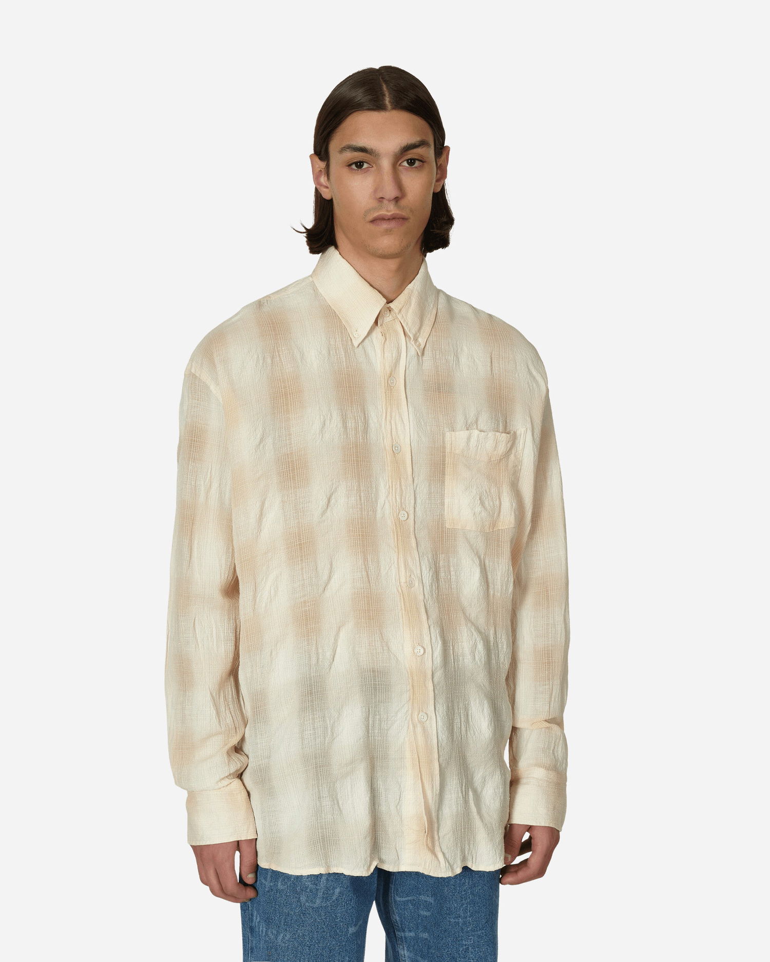 Košeľa OUR LEGACY Borrowed BD Shirt Béžová | M2232BBN 001, 1