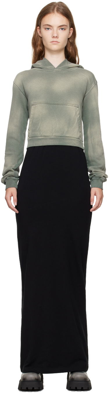 Mikina We11done We11done Layered Hoodie Dress Zelené | WD-TH2-24-838-W-KK, 0