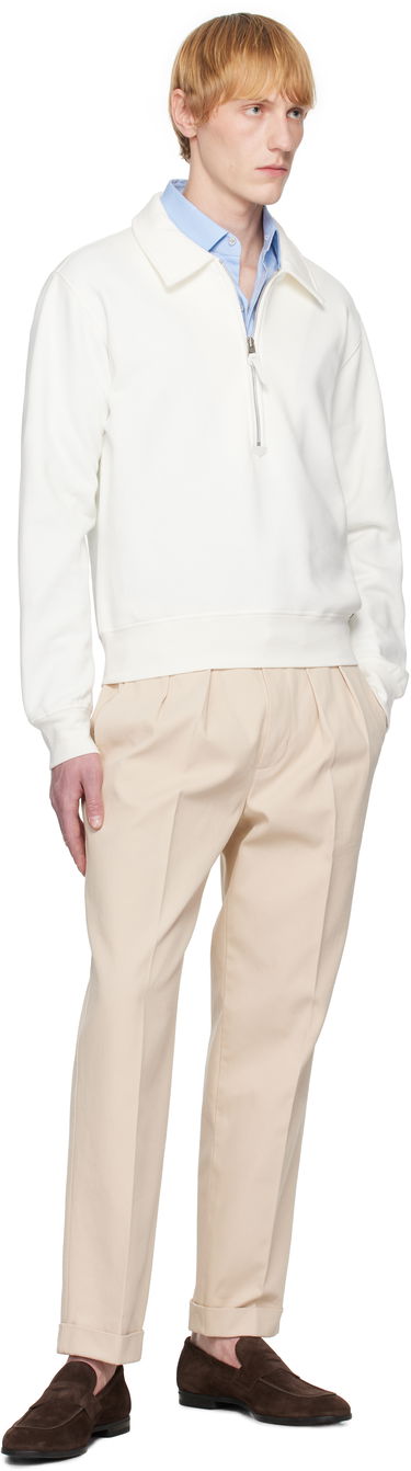 Sveter Tom Ford TOM FORD Cotton Cashmere Zip Rugby Jacket Biela | JEL003-JMC050S25, 3