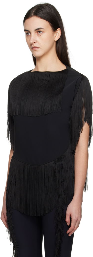 Sveter Maison Margiela MM6 Maison Margiela Fluid Fringe Blouse Čierna | S52NC0351 S37977, 3