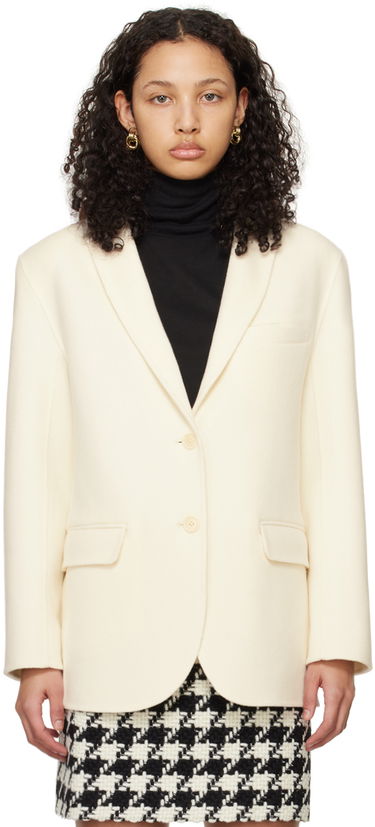 Bunda Anine Bing Anine Bing Women's Quinn Single-Breasted Blazer Biela | A-01-7073-150, 0