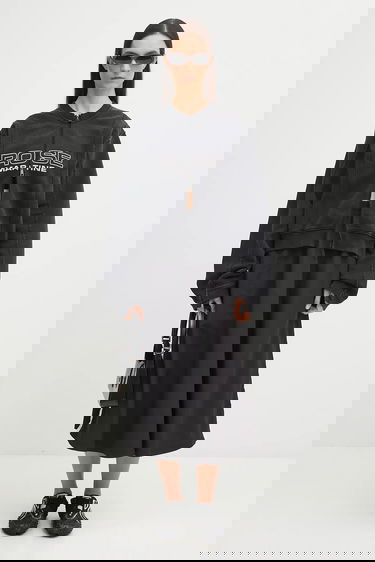 Sukňa Puma Midi A-line Skirt with Elastic Waist and Side Stripe Čierna | 633438, 4