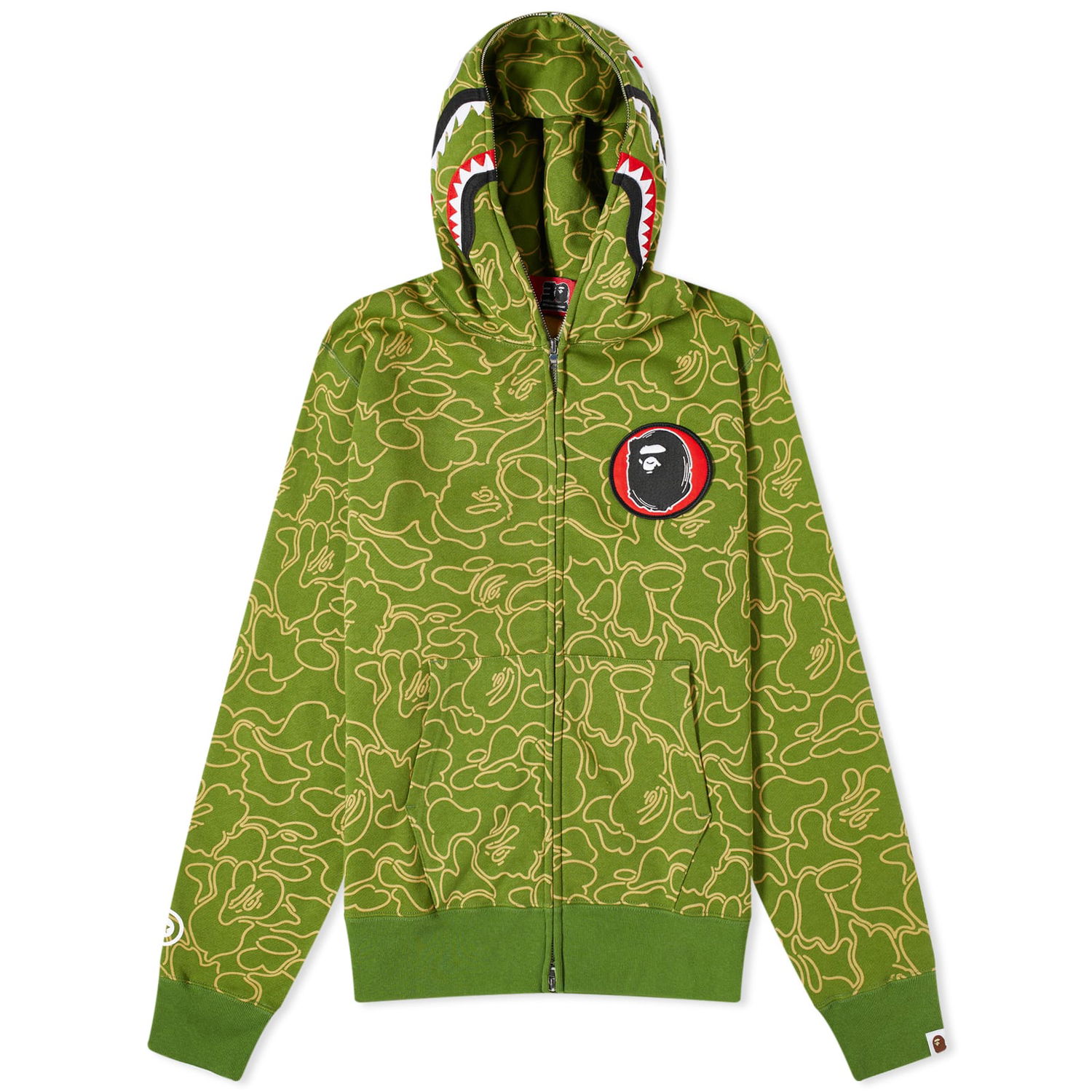 Mikina BAPE 30th Anniversary Shark Hoodie Zelené | 001ZPJ701001F-GRN, 0