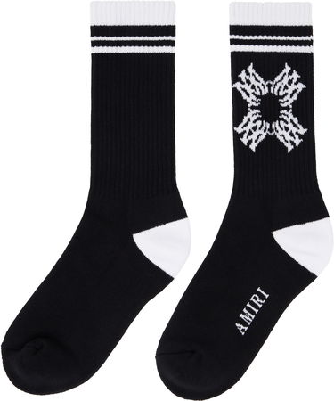 Ponožky AMIRI AMIRI 'MA' Quad Socks Čierna | AMACSK1018, 1