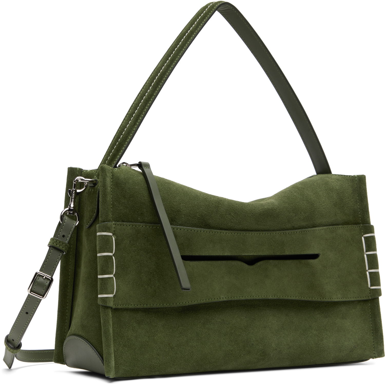 Taška cez rameno JW Anderson JW Anderson Medium Loafer Suede Shoulder Bag Zelené | HB0732-LA0364, 1