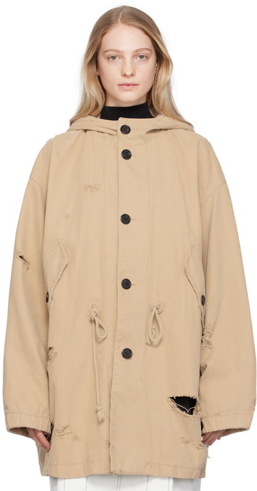 Parka We11done Distressed Hooded Coat Béžová | WD-JP3-23-153-U-BG, 0
