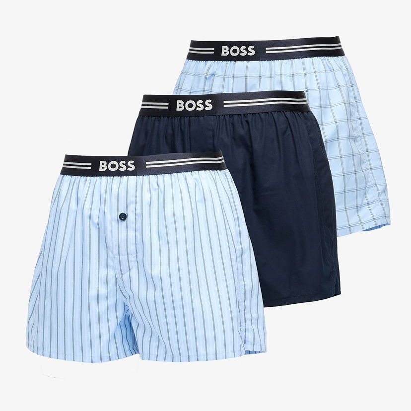 Boxerky BOSS Woven Boxer Shorts 3-Pack with BOSS Elastic Waistband and Assorted Patterns Rôznofarebný | 50480034-465