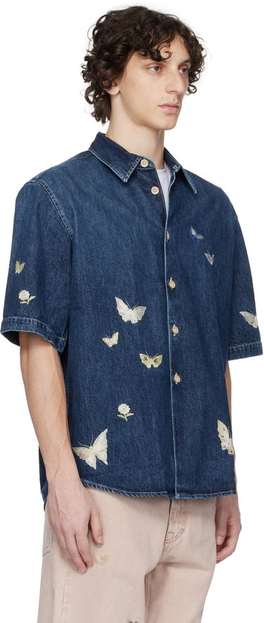 Košeľa OUR LEGACY Our Legacy Beyond Embroidered Denim Resort Shirt Modrá | M2252BB, 1