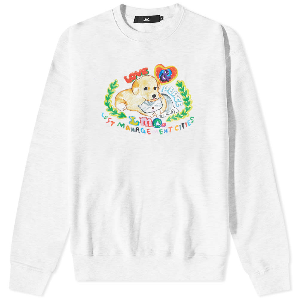 Mikina LMC Pet Friends Crew Sweat Biela | 0LM22FSW111-LHG, 0