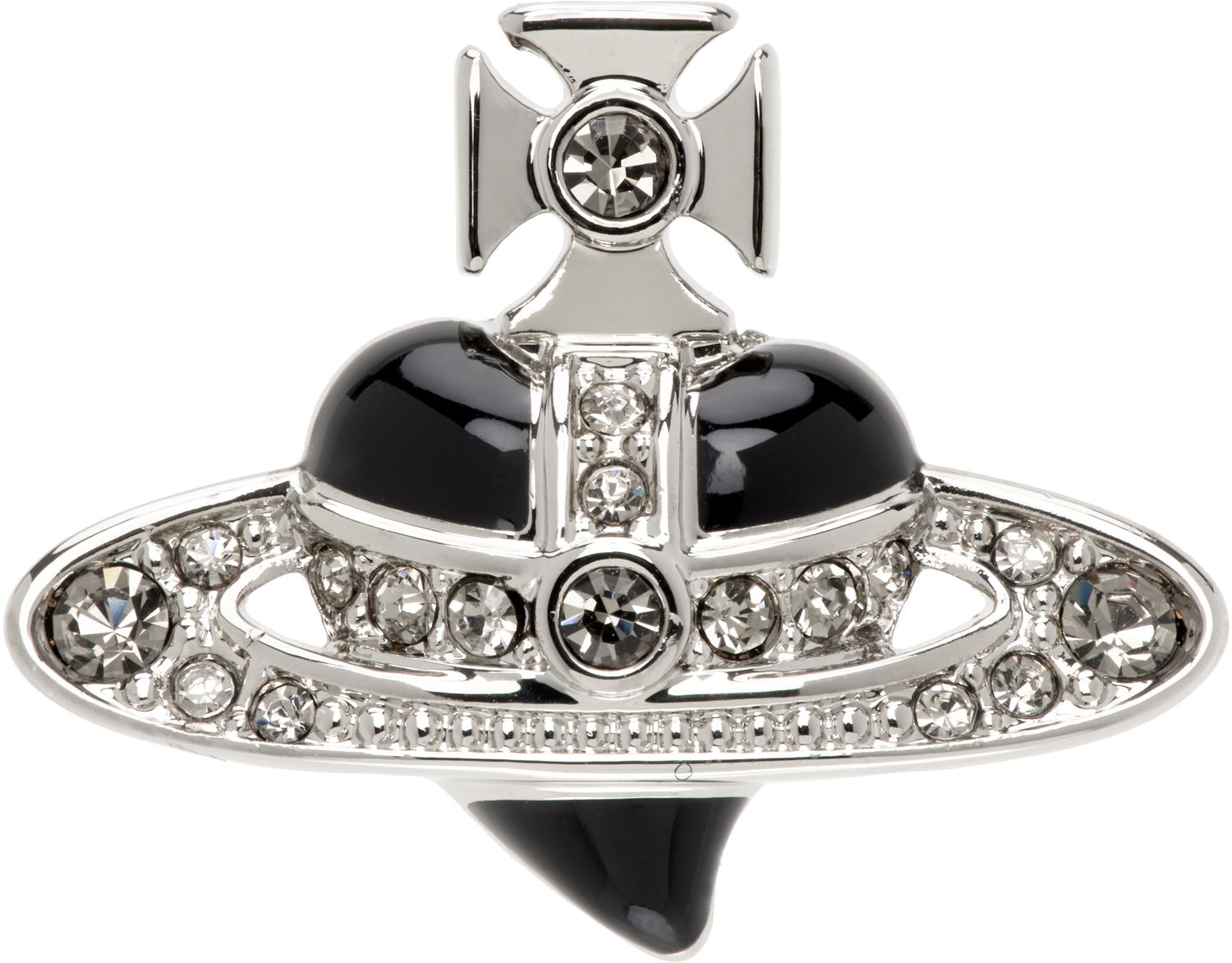 Náušnice Vivienne Westwood Diamante Heart Single Stud Earring Metalická | 6201033R-02P381-CN, 0