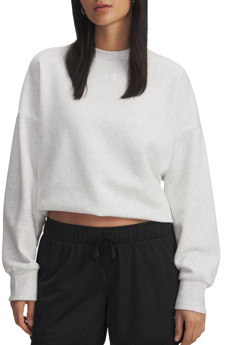 Mikina Under Armour Rival Fleece OS Crewneck Sweatshirt Šedá | 1386463-023