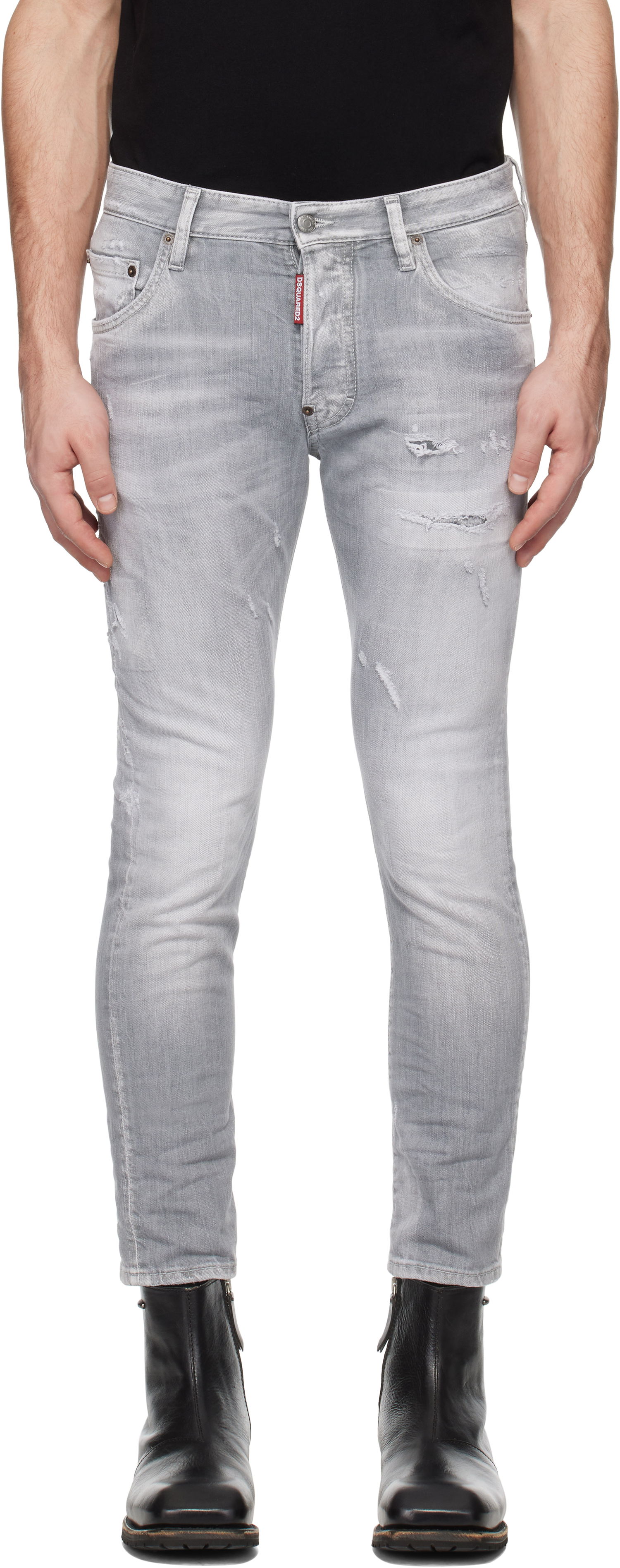 Džínsy DSQUARED2 Dsquared2 Skater Jeans Šedá | S74LB1656_S30260, 0