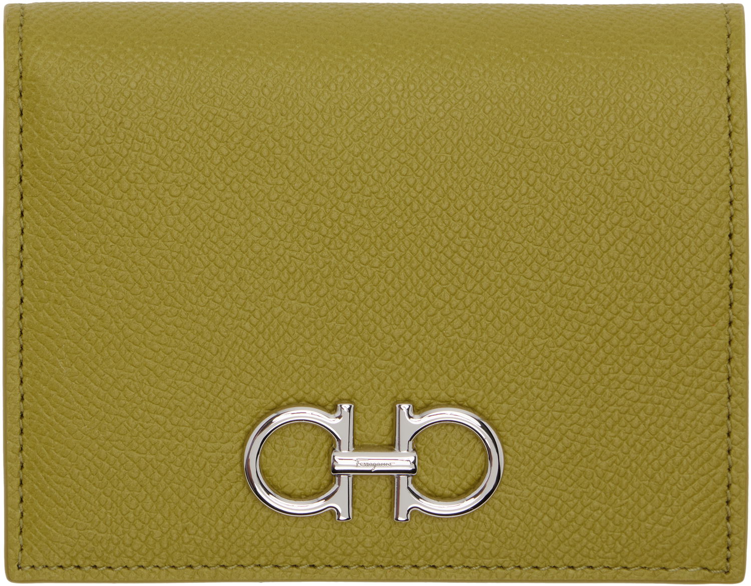 Peňaženka FERRAGAMO Ferragamo Gancini Compact Wallet Zelené | 785138, 0