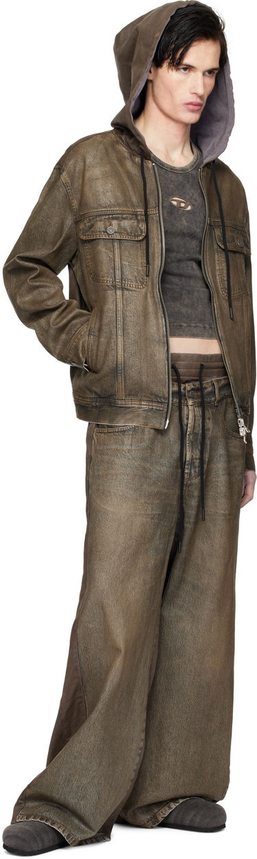 Bunda Diesel Hooded Denim Jacket Hnedá | A14260-0CBDM-5EV, 3