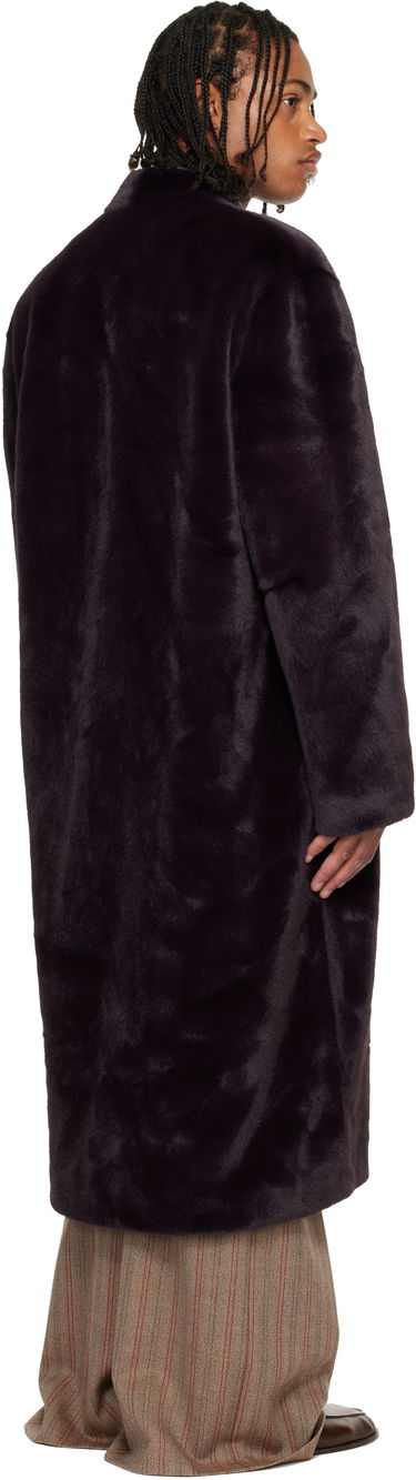 Kabáty Casablanca Shawl Faux-Fur Coat Čierna | M-AW25-OT-218-01, 2