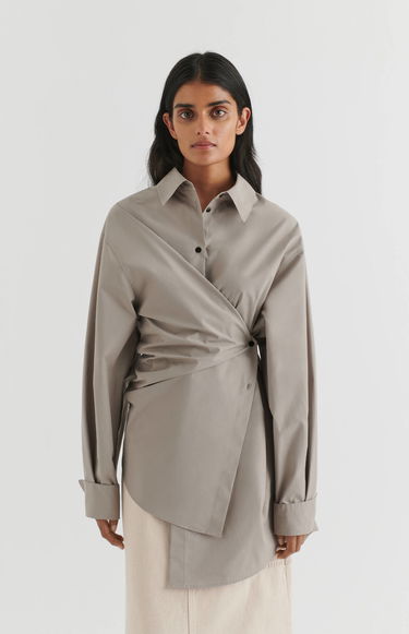 Košeľa AXEL ARIGATO Parker Shirt Dress Béžová | A2121001, 7