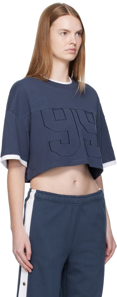 Crop Top Ksubi Ksubi '99' Boyfriend Cropped T-Shirt Navy | WFA25TE001, 1