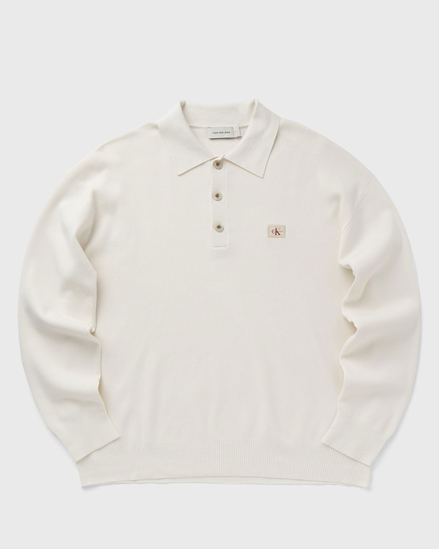 Sveter CALVIN KLEIN Calvin Klein Jeans Polo Sweater Biela | J30J327095YBI, 0