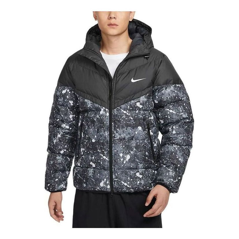 Prešívaná bunda Nike Windrunner Hooded Down Jacket Čierna | HQ4184-010
