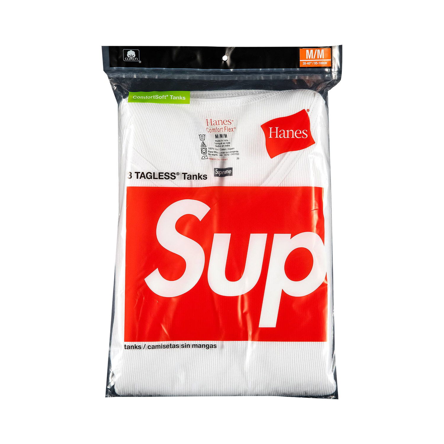 Tielko Supreme Hanes x Tagless Tank Tops (3 Pack) Biela | SS21A41 WHITE, 1