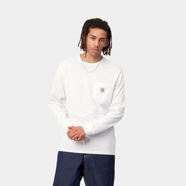 Tričko Carhartt WIP L/S Pocket T-Shirt Biela | I030437_02_XX, 2