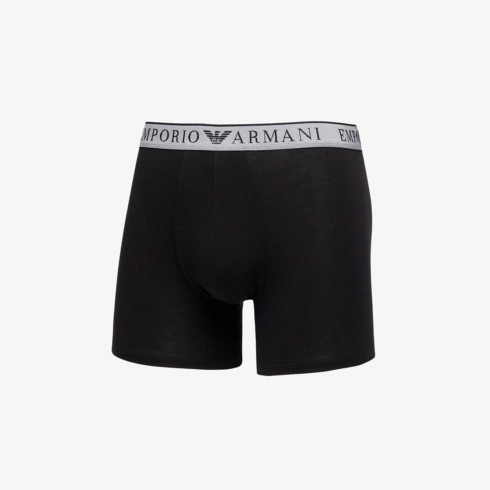 EA7 Men's Knit Trunk 2-Pack Nero/ Bianco L