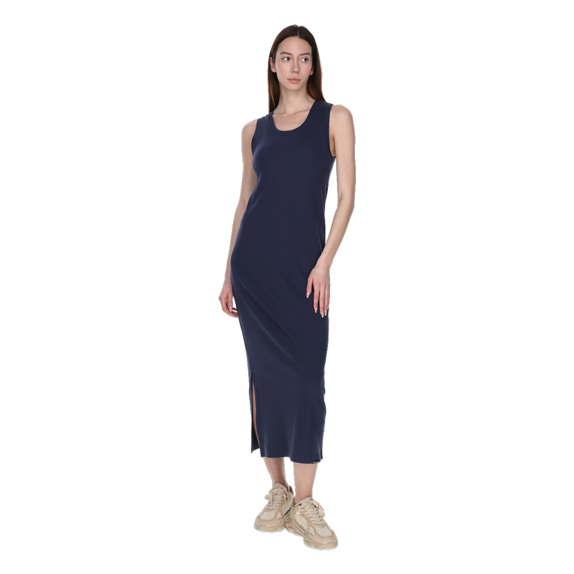 Šaty Champion Sleeveless Ribbed Midi Dress with Slit Navy | 118299-BS505