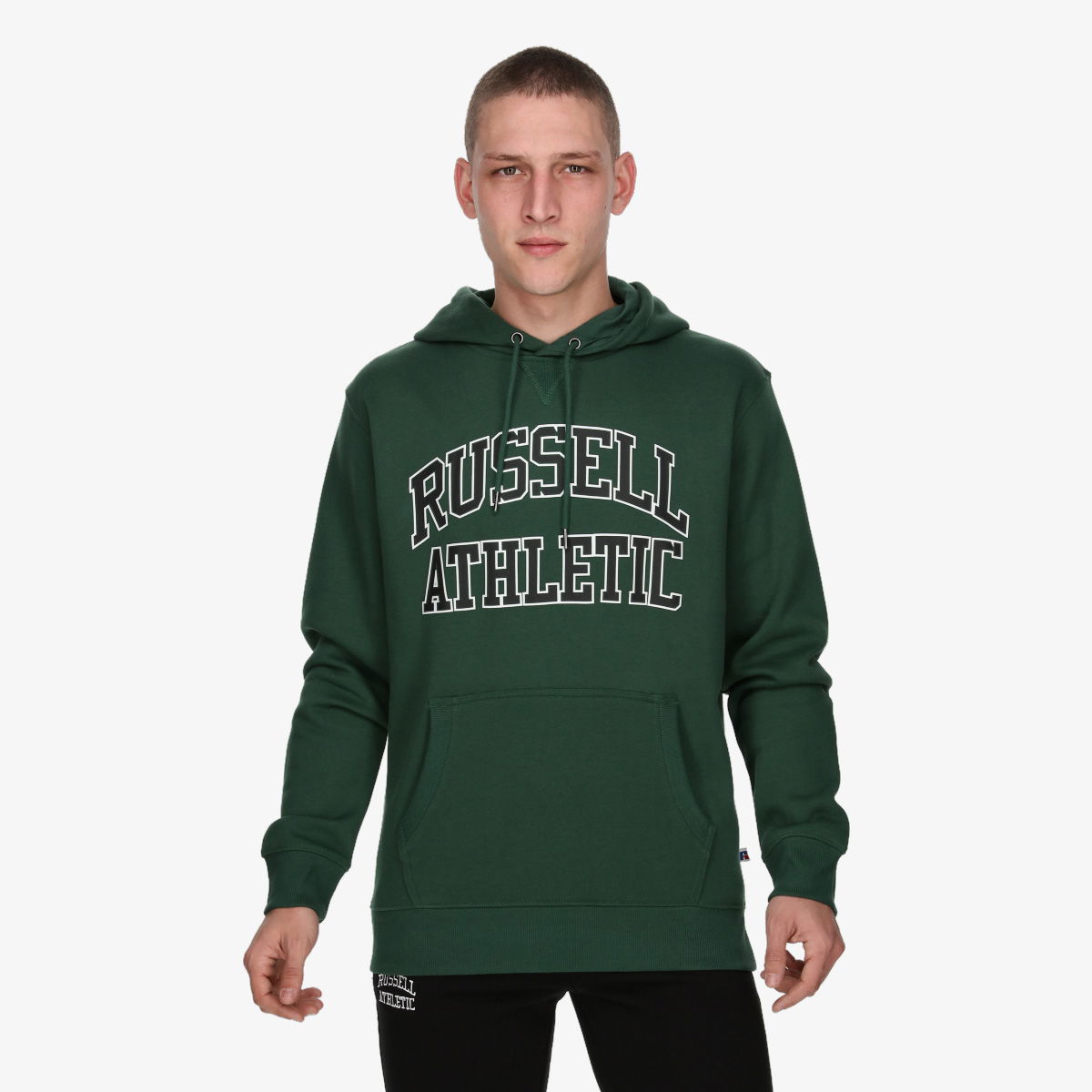 Mikina Russell Athletic Oversized-Fit Hoodie with Embroidered Logo Zelené | E3-607-2-225, 0