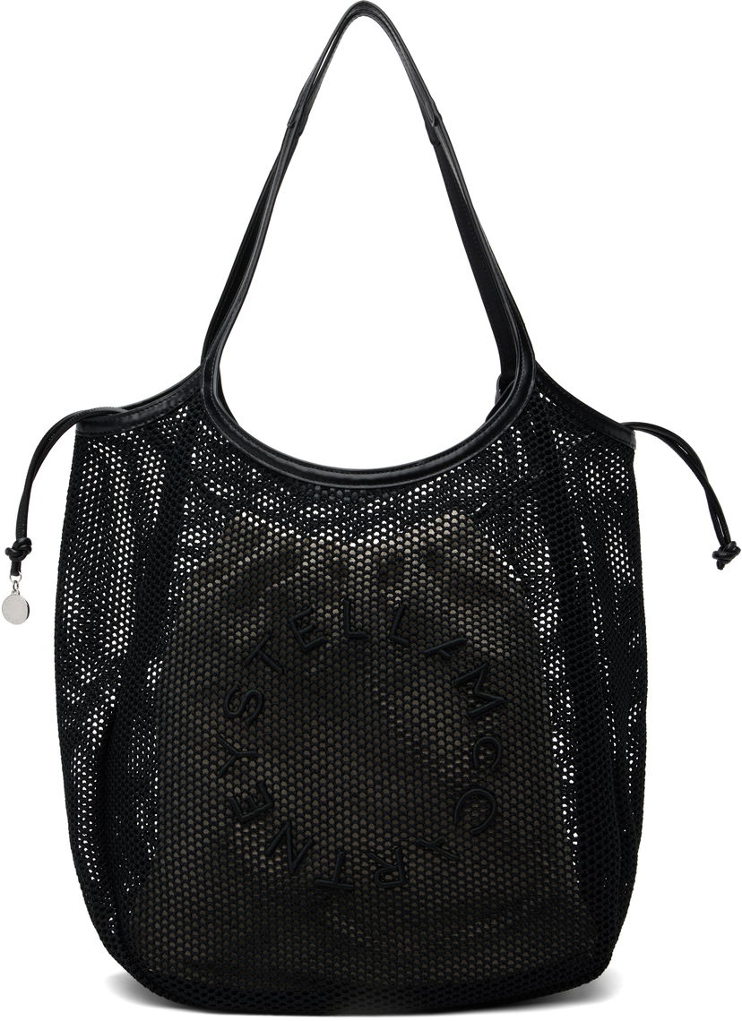 Tote bag Stella McCartney Stella McCartney Logo Mesh Tote Čierna | 7B0170WP0595