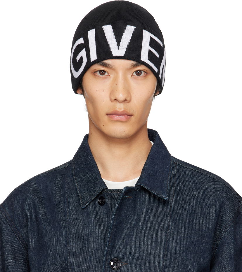 Kulicha Givenchy Givenchy Jacquard Beanie Čierna | 710003973001-U7925