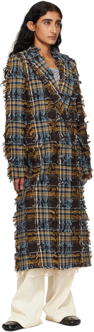 Kabáty Collina Strada Collina Strada Wolverine Plaid Frayed Coat Rôznofarebný | XX5217-B, 3
