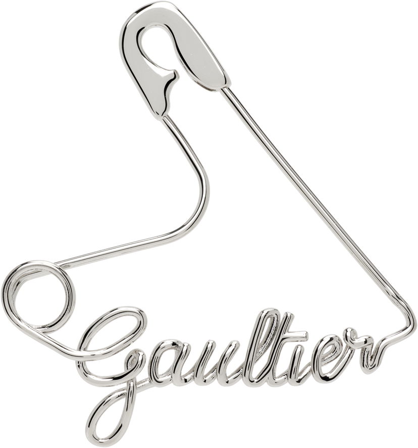 Náušnice Jean Paul Gaultier Gaultier The Heart Safety Pin Single Earring Metalická | 25/04-W-JW036-X053-91