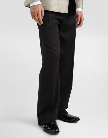 Nohavice Dolce & Gabbana Technical Gabardine Tuxedo Pants Čierna | GP0F4THUMTYN0000_2, 3
