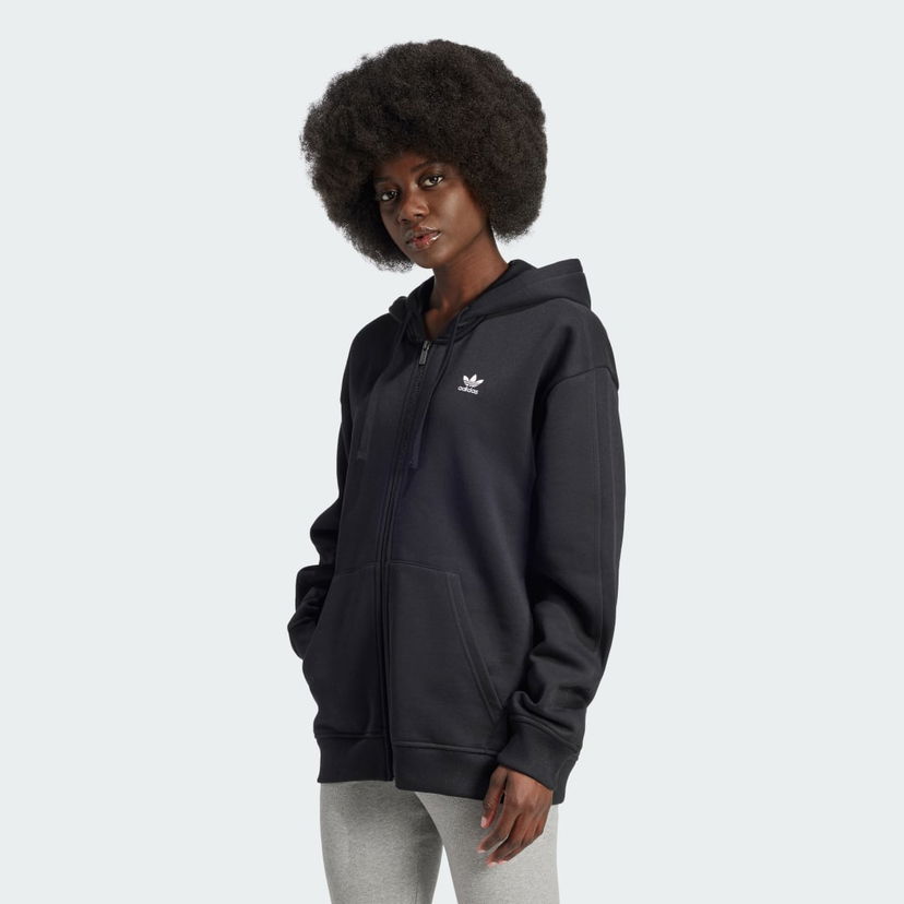 Mikina adidas Performance Essentials Full-Zip Fleece Čierna | IY9621